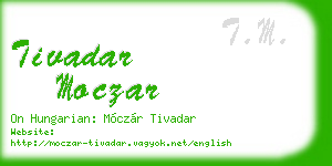 tivadar moczar business card